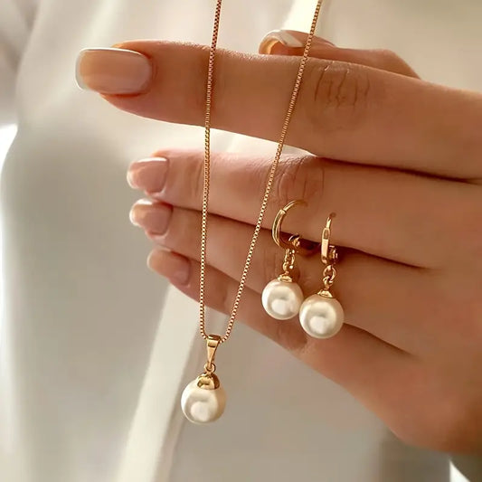 Gold Grace Perlen Schmuckset | Gold