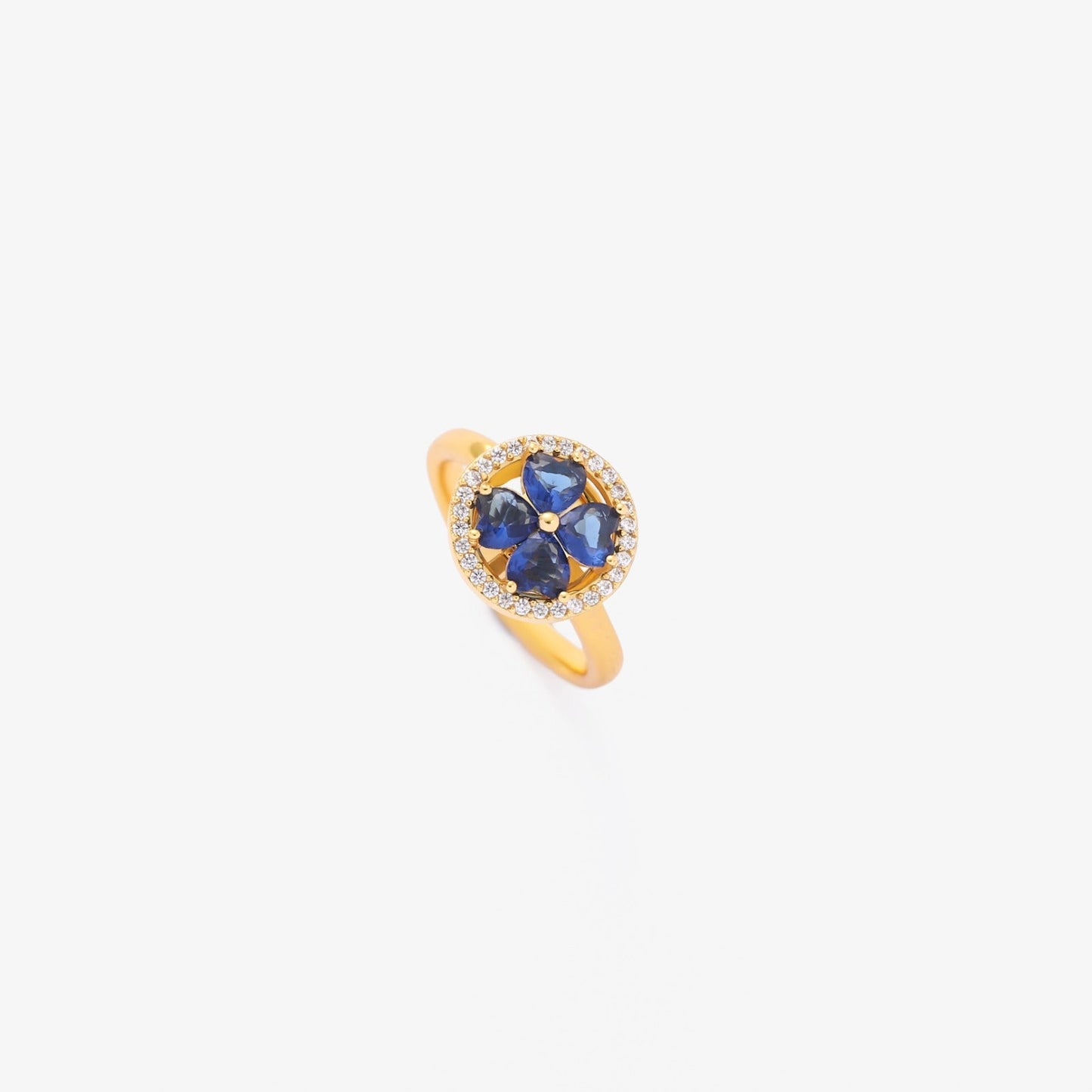 Saphir Herzen Dreh Ring | Gold