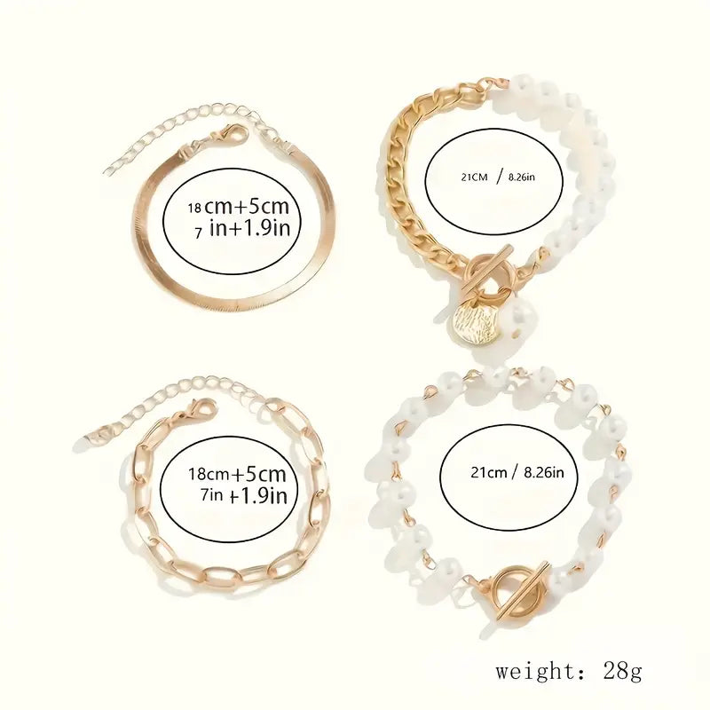 Premium Mehrlagig Perlenarmband-Set