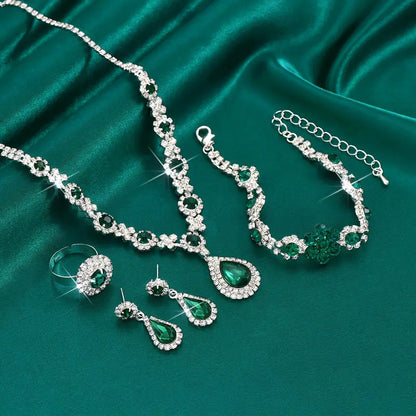 Adriana Lysandre Schmuckset | Weißgold