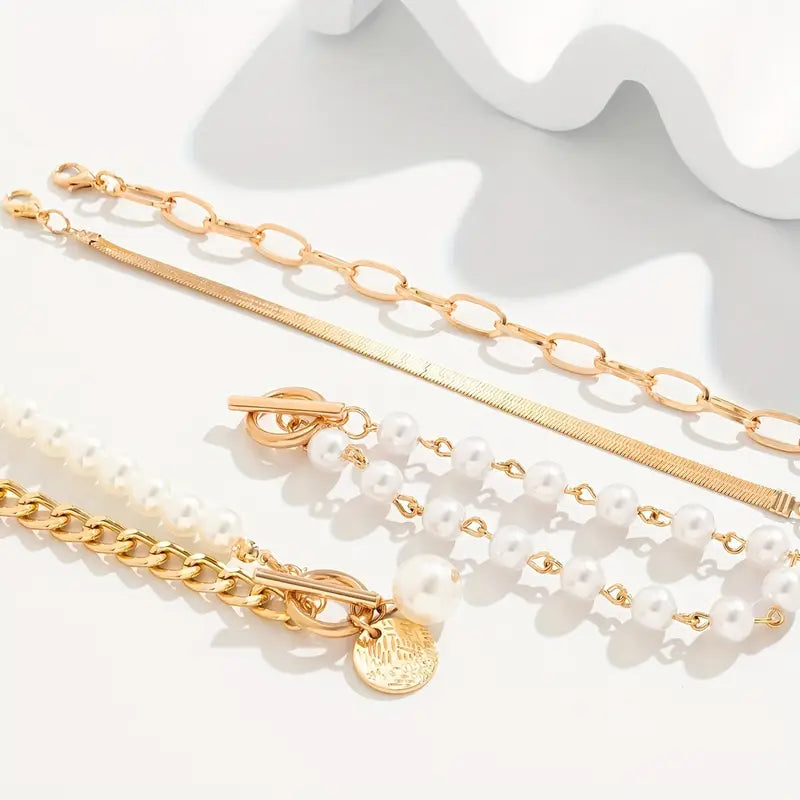Premium Mehrlagig Perlenarmband-Set