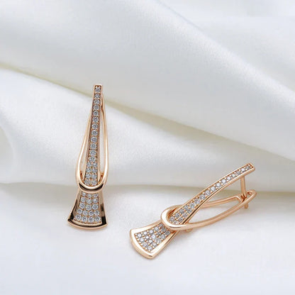Strahlend Layers Kristall Ohrringe | Gold