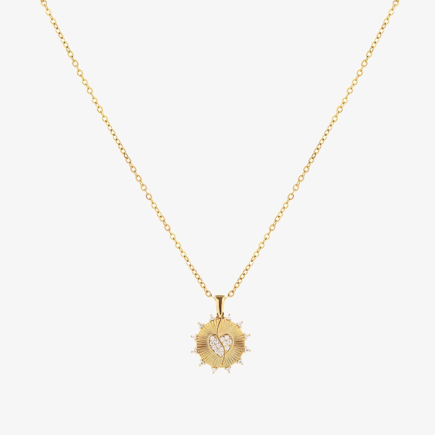 Sonnenstrahl Liebe Halskette | Gold