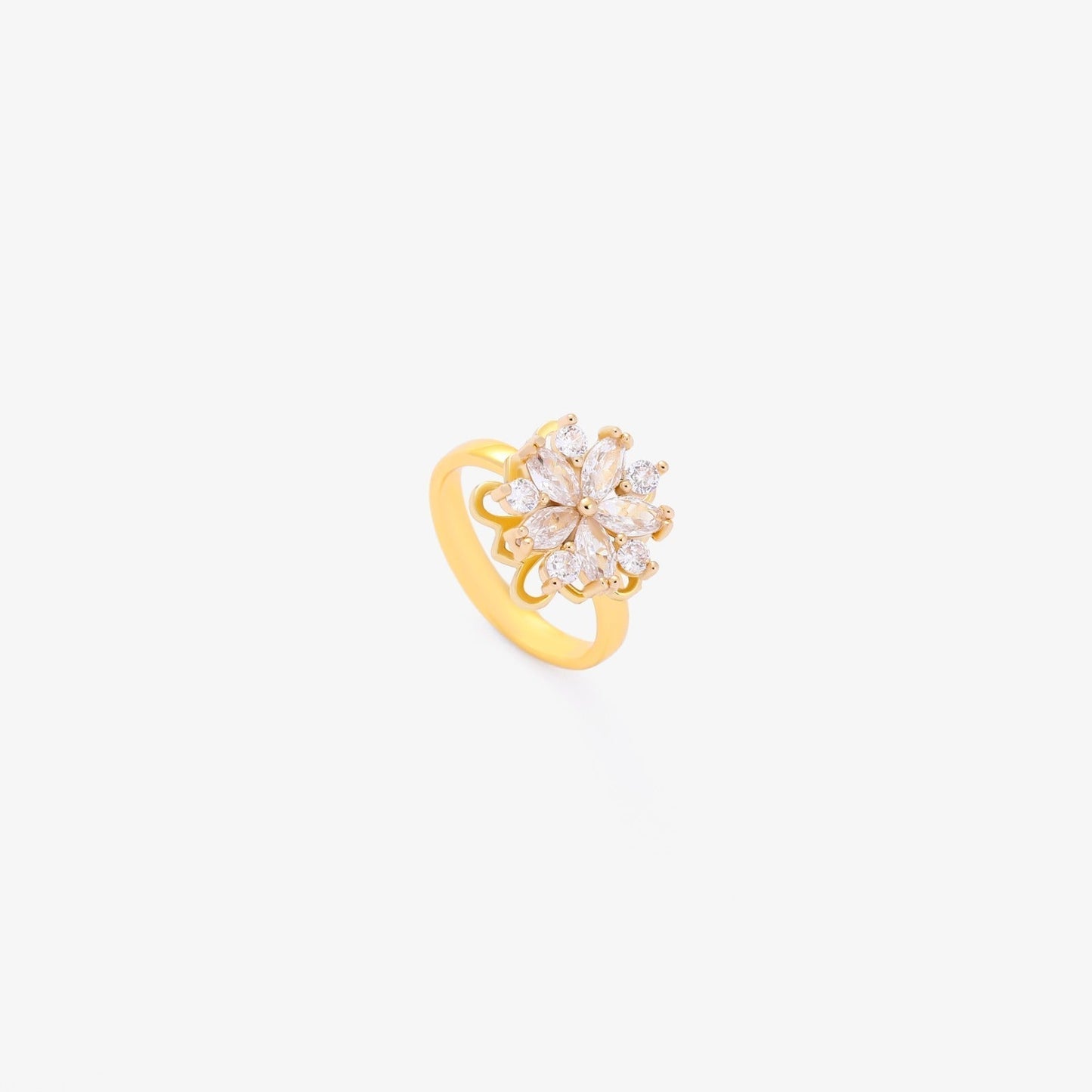 Flora Akzent Dreh Ring | Gold