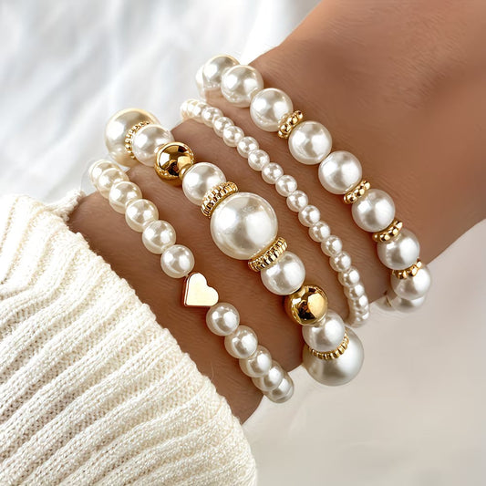 Perlen Stapel Armband-Set of 4