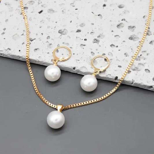 Gold Grace Perlen Schmuckset | Gold